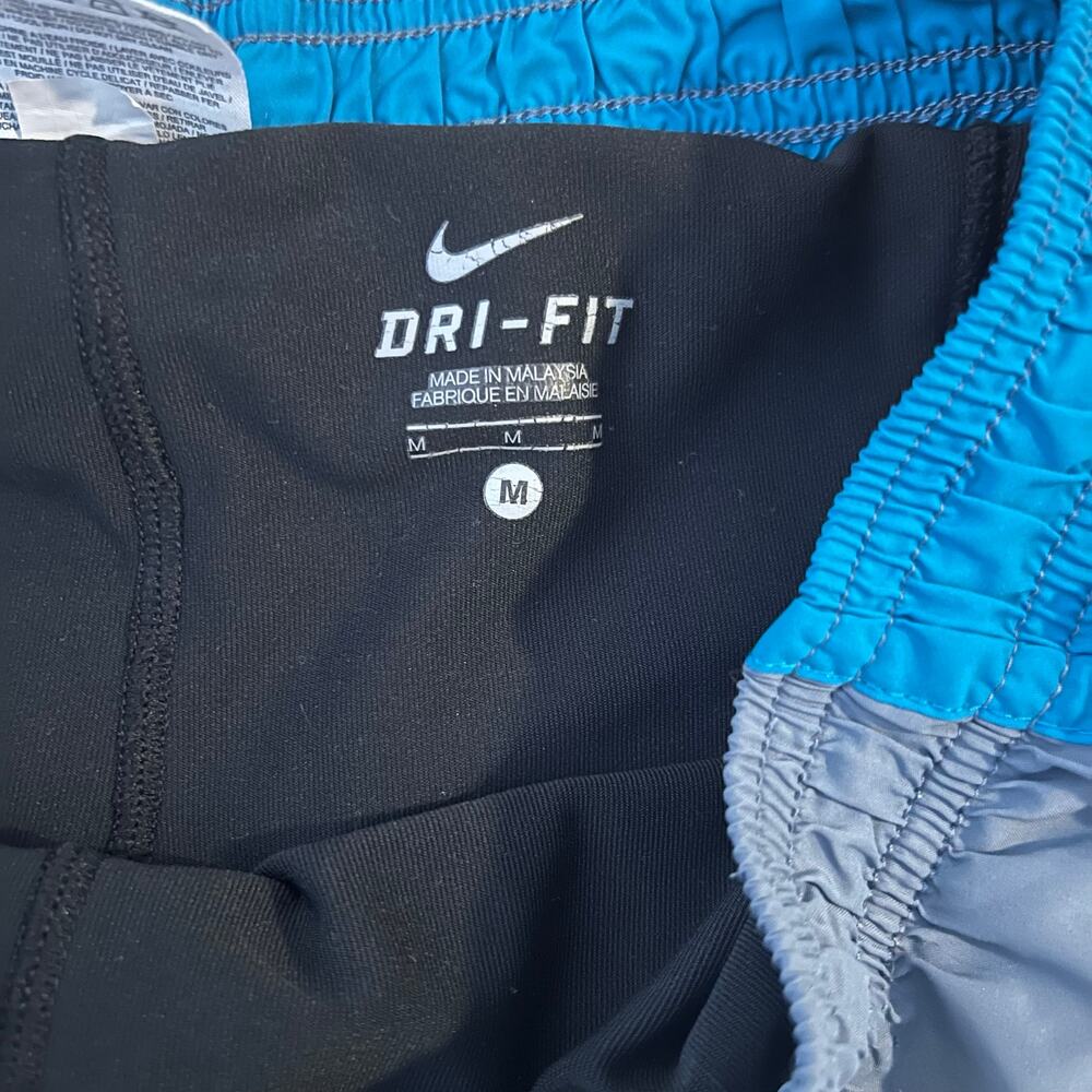 ❤️ 3/$25 Nike Dri-FIT Tempo Running Shorts Blue and Gray | M - Picture 3 of 4
